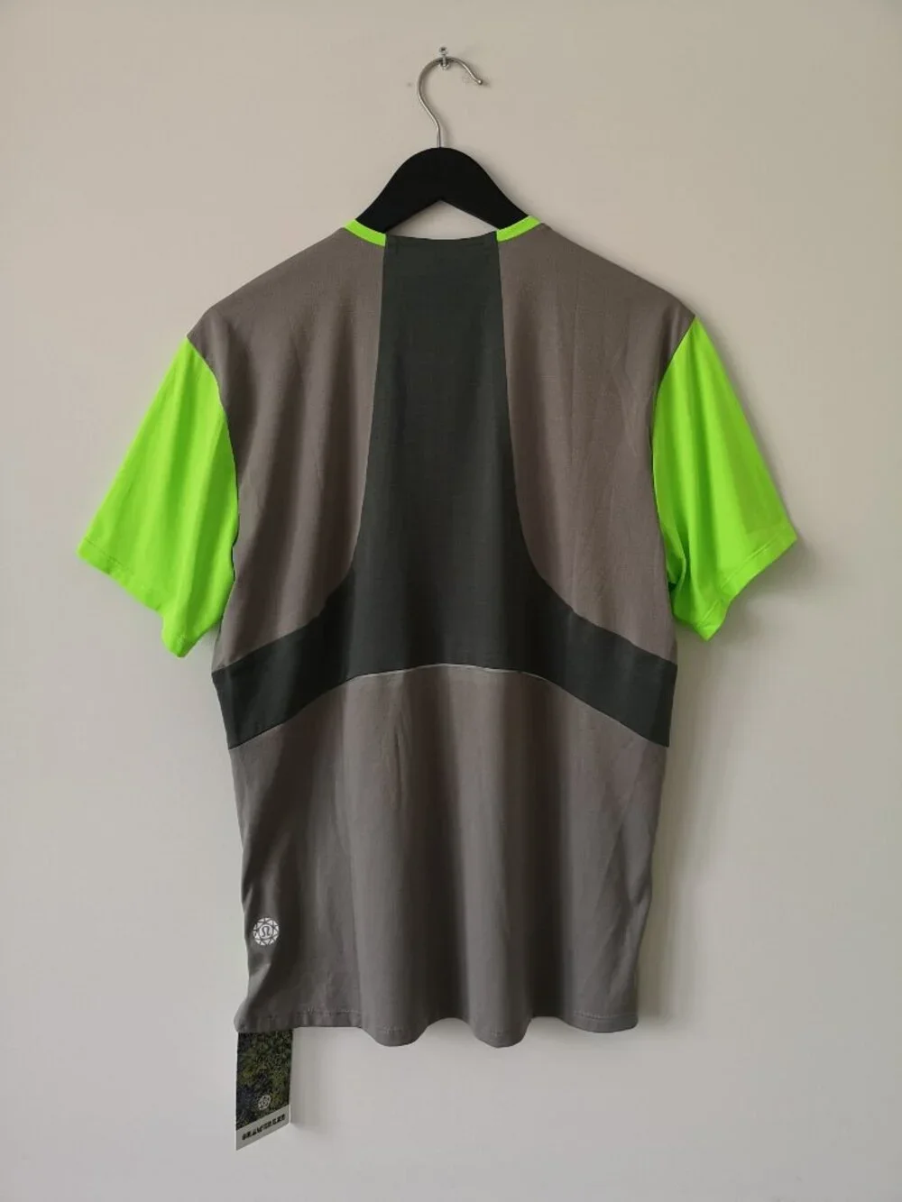 NWT LULULEMON SEAWHEEZE Neon Green Grey Fast &Free SS Top Shirt Men's Large - Picture 5 of 8
